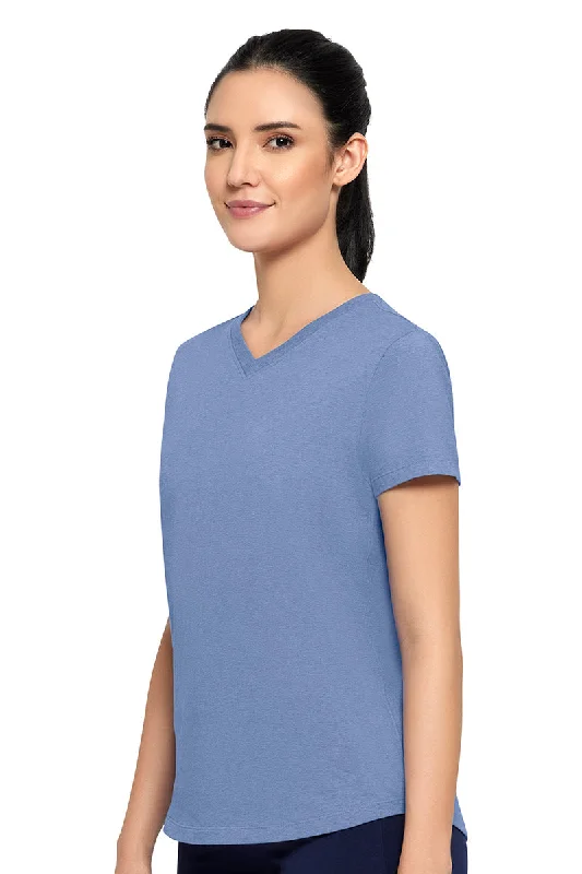 Essential V-neck Tee - Infinity Blue Marl