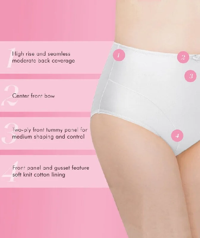 Exquisite Form Control Top Shaping Brief 2 Pack - White