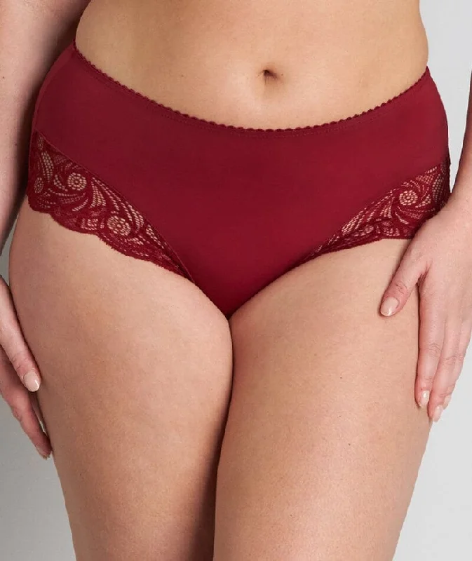 Fayreform Lace Perfect Midi Brief - Biking Red