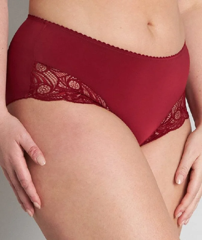 Fayreform Lace Perfect Midi Brief - Biking Red