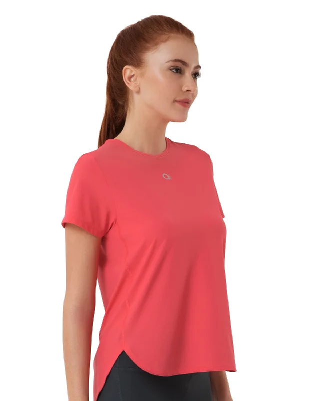 Smooth and Seamless Fitness T-shirt - Flamingo Pink