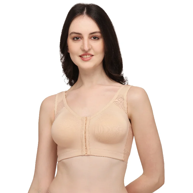 Front Closure Full Coverage Non Padded Non Wired Bra-CB-334