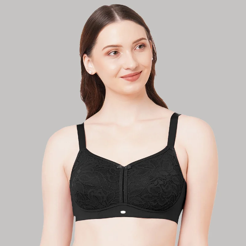 Full Coverage Non Padded Non Wired Lace Bra-FB-705