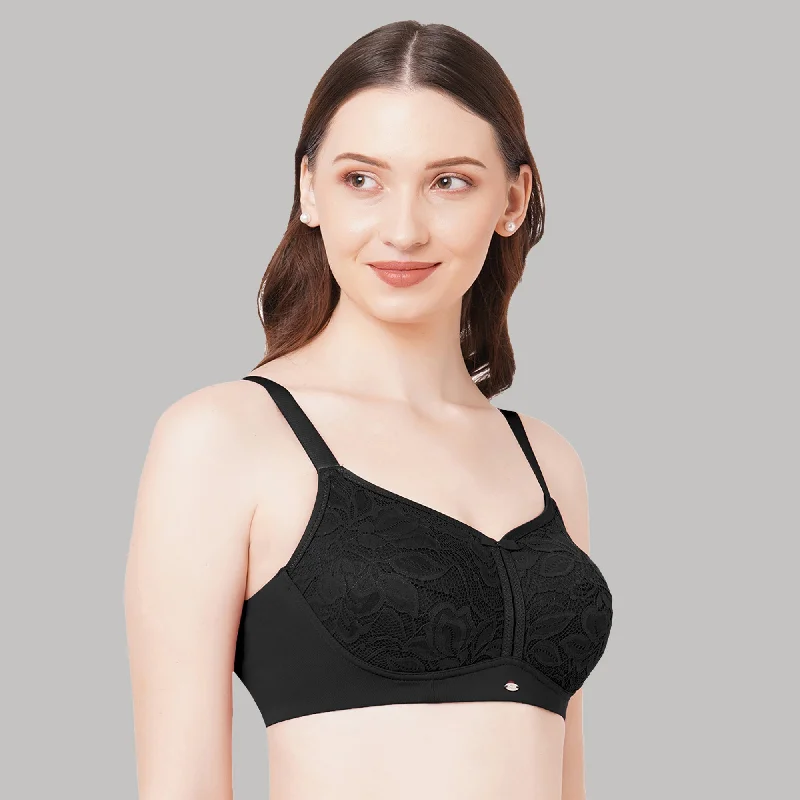 Full Coverage Non Padded Non Wired Lace Bra-FB-705