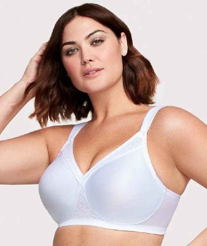 Glamorise Magiclift Seamless Support Wire-Free T-Shirt Bra - White