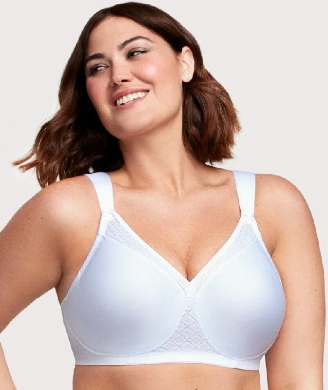 Glamorise Magiclift Seamless Support Wire-Free T-Shirt Bra - White