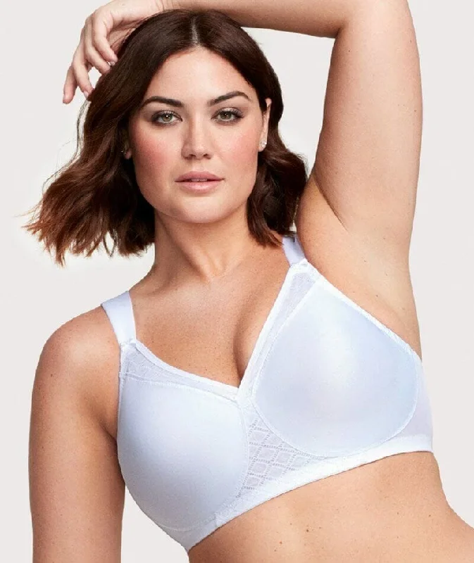 Glamorise Magiclift Seamless Support Wire-Free T-Shirt Bra - White