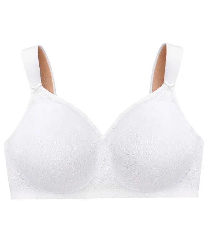 Glamorise Magiclift Seamless Support Wire-Free T-Shirt Bra - White