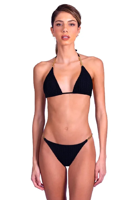 Golden Chain Bikini in Black