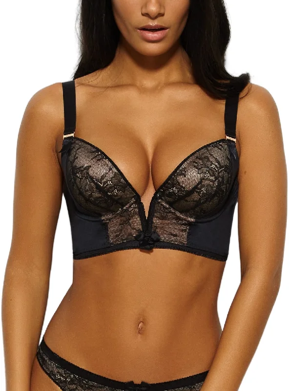 VIP Retrolution Padded Staylo Plunge Bra - Black