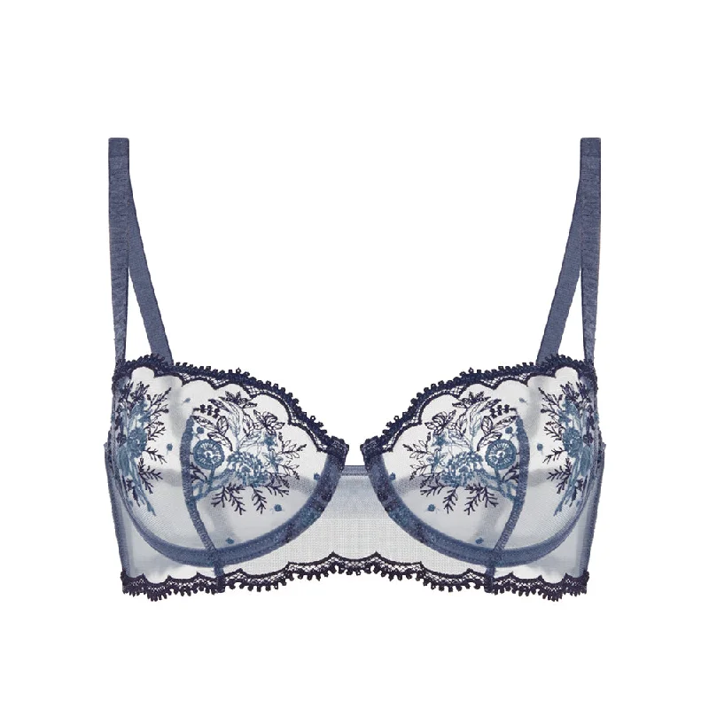 Intrigue Cinder Blue Half Cup Bra