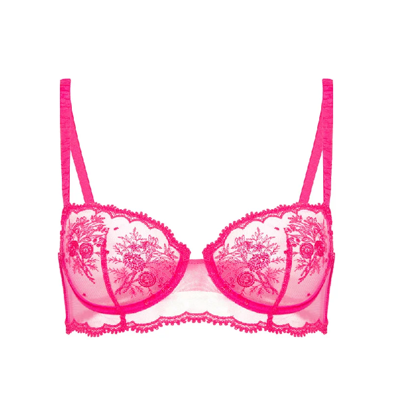 Intrigue Disco Pink Half Cup Bra