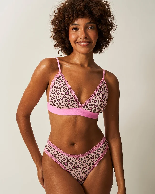 Lace Bralette - Liquorice Leopard