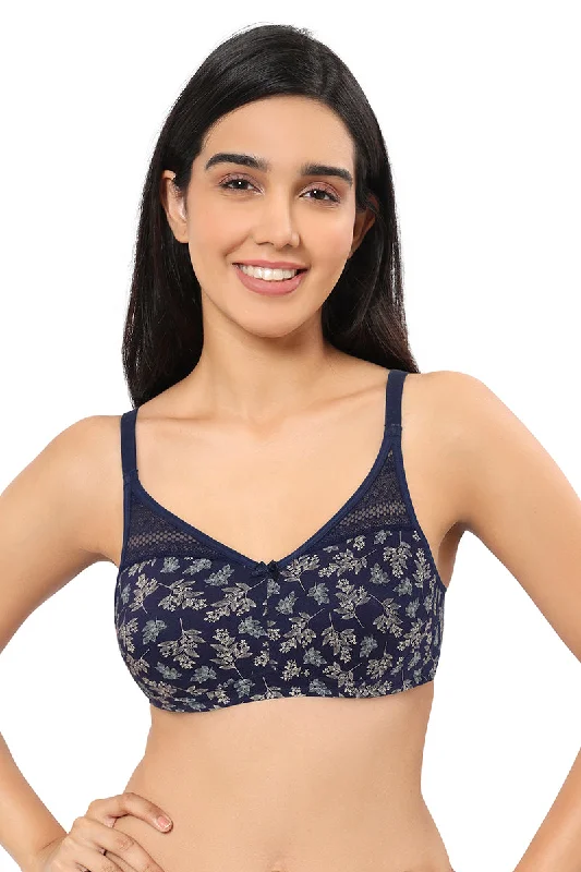 Lace Concealer Non-padded Non-wired Bra - Twigs Print