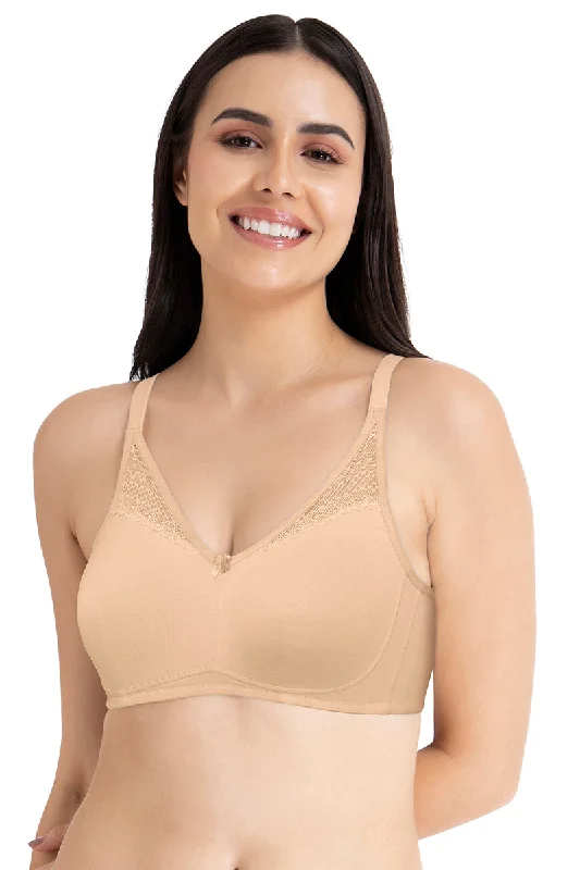 Lace Concealer Non-padded Non-wired Bra - Hazelnut