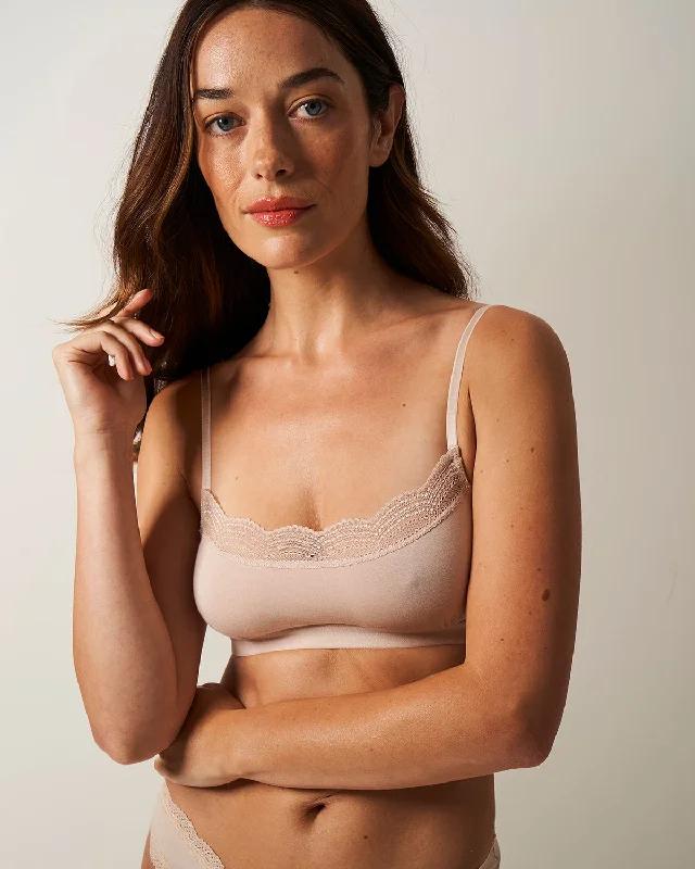 Lace Square Bra - Sand