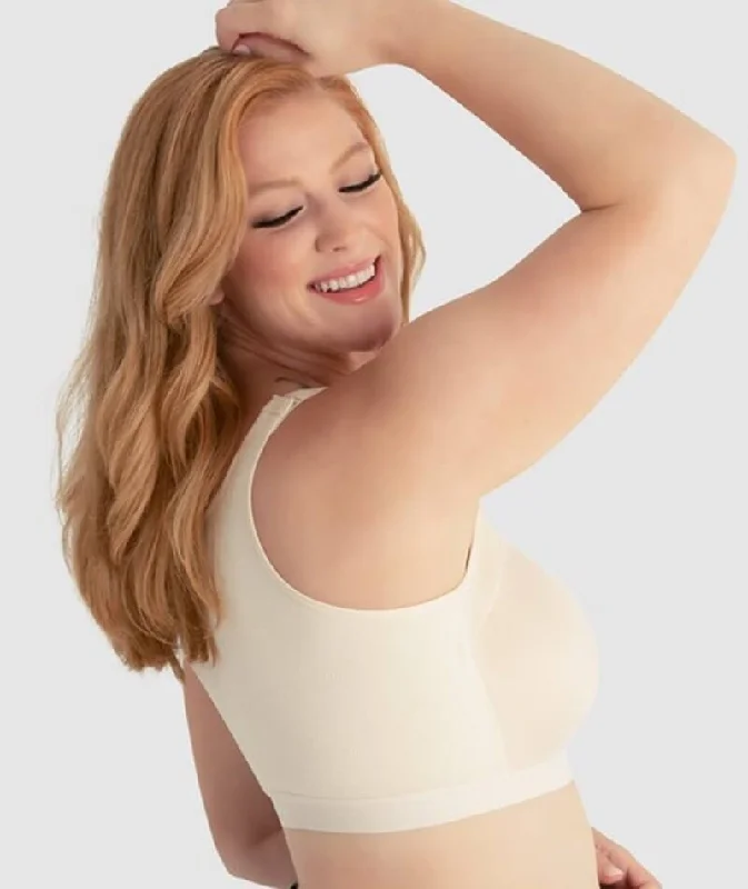 Leading Lady Lillian Back Smoothing Front Close Wire-free Bra - Whisper Nude