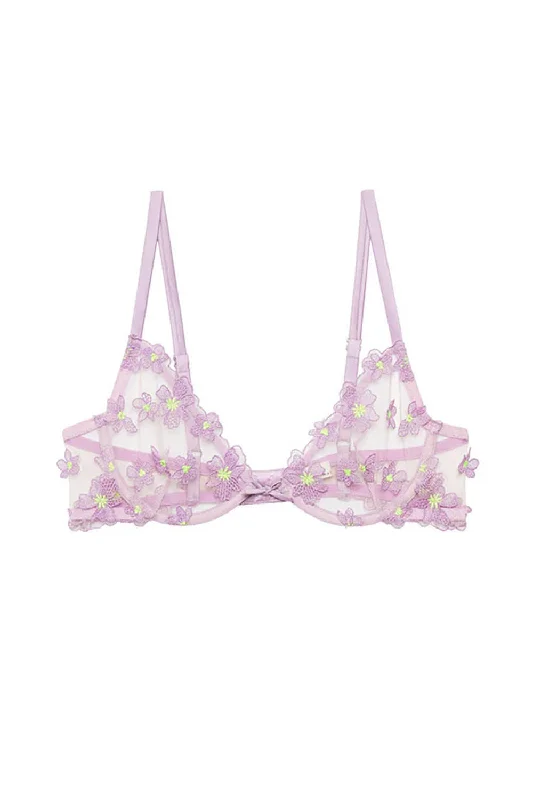 Petal Embroidery Demi Bra