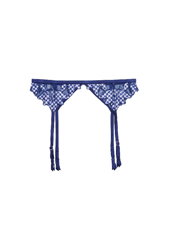 Lily Embroidery Garter Belt