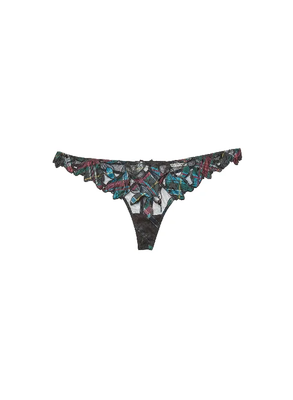 Lily Embroidery Hipster Thong