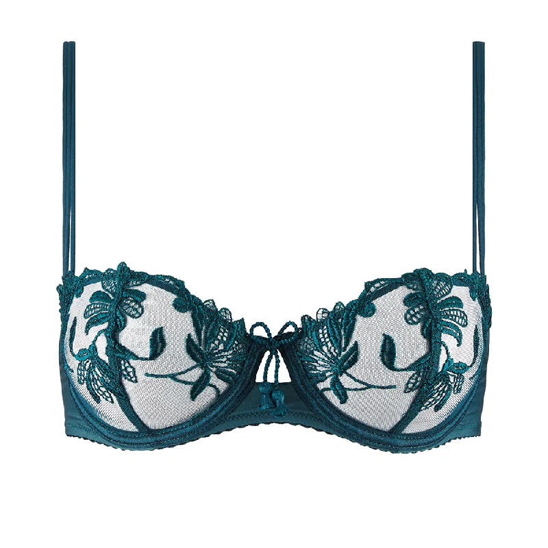 Lovessence Imperial Green Underwired Half Cup Bra