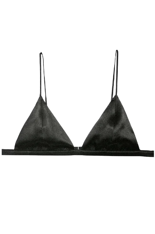 Luxe Triangle Bra in Black