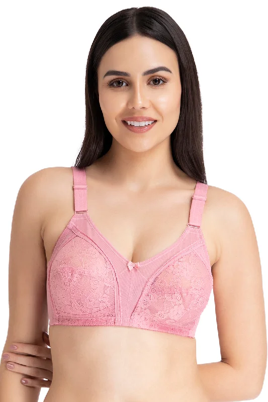 Magic Support Non Padded Non-Wired Full Coverage Bra - Wild Rose