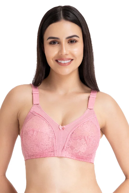 Magic Support Non Padded Non-Wired Full Coverage Bra - Wild Rose