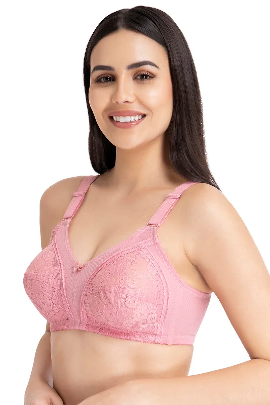 Magic Support Non Padded Non-Wired Full Coverage Bra - Wild Rose