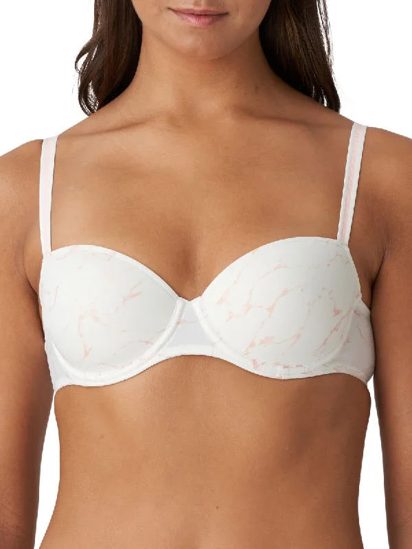 Colin Padded Balcony Bra - Marble Pink