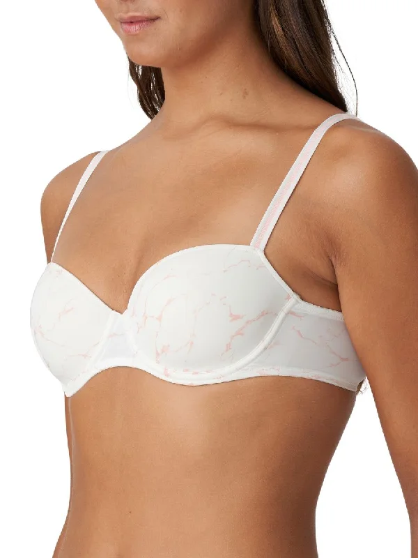 Colin Padded Balcony Bra - Marble Pink