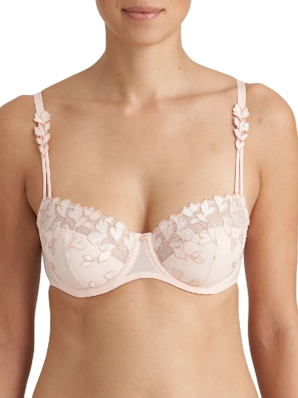 Leda Half Padded Balcony Bra - Glossy Pink