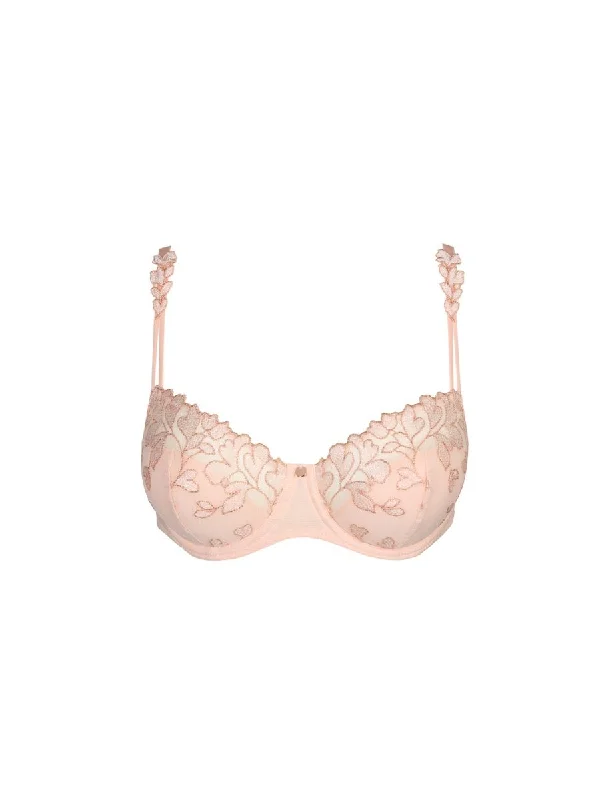 Leda Half Padded Balcony Bra - Glossy Pink