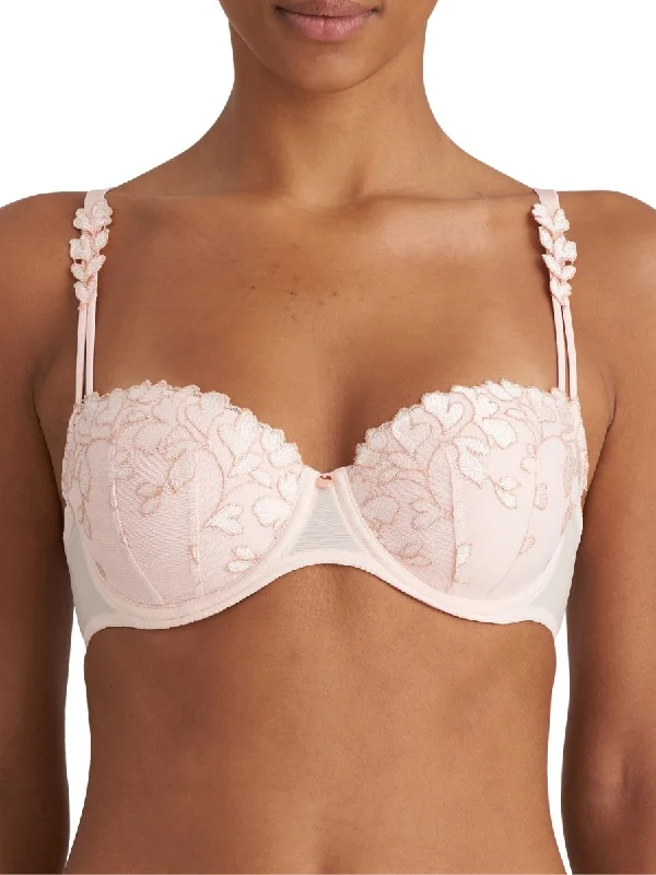 Leda Padded Balcony Bra - Glossy Pink