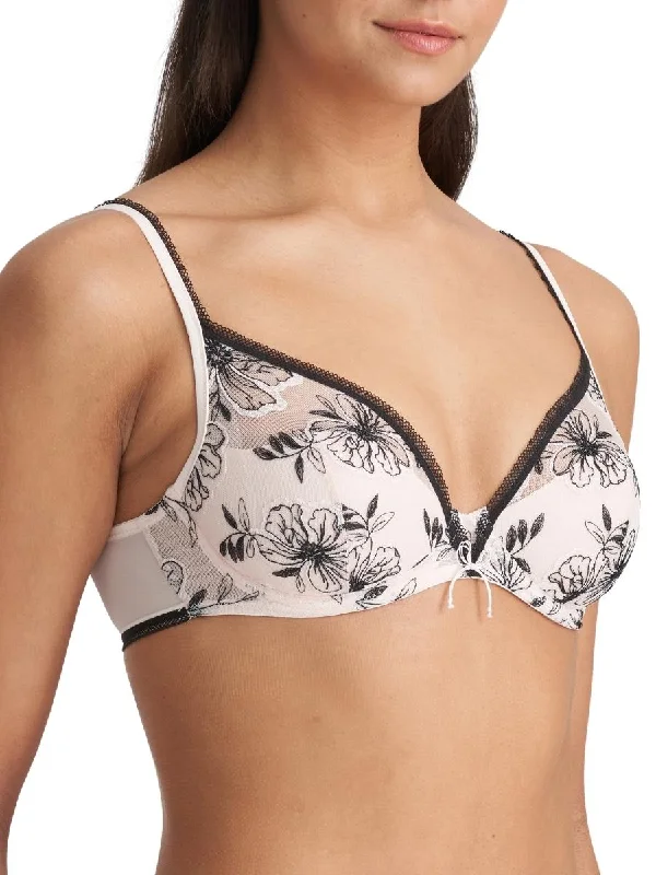 Noorah Half Padded Balcony Bra - Black/Blush