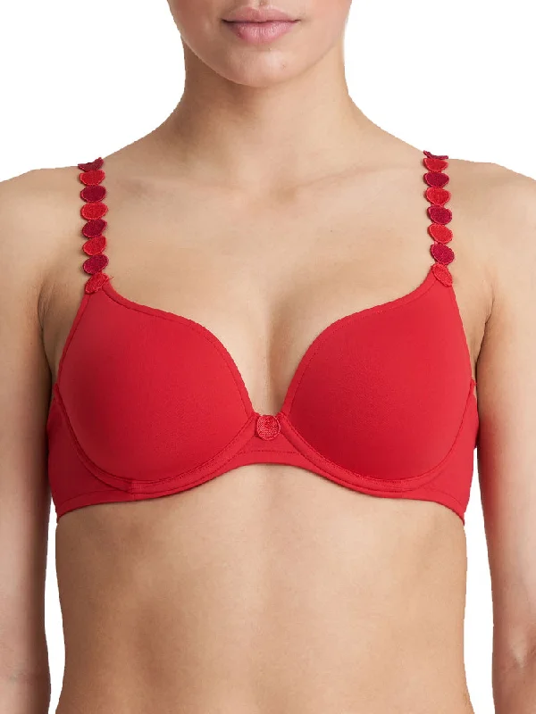 Tom Padded Heartshape Bra - Scarlet