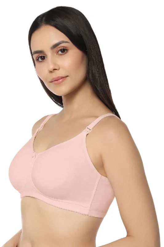 Maternity Non-padded Non-wired Cotton Bra - Blush Pink