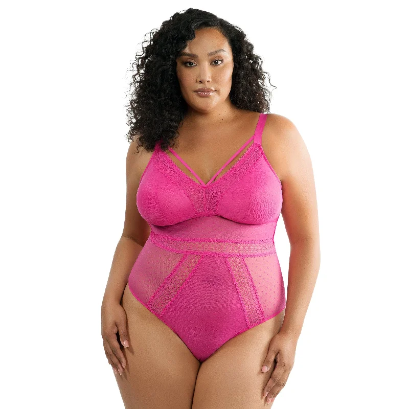 Mia Dot Bodysuit - Bright Pink