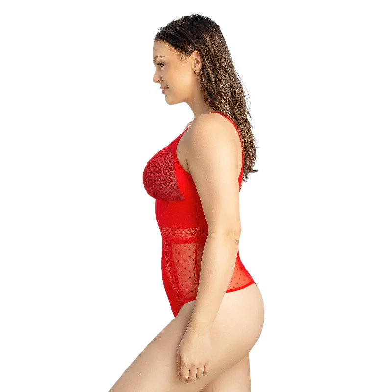 Mia Dot Bodysuit - Racing Red