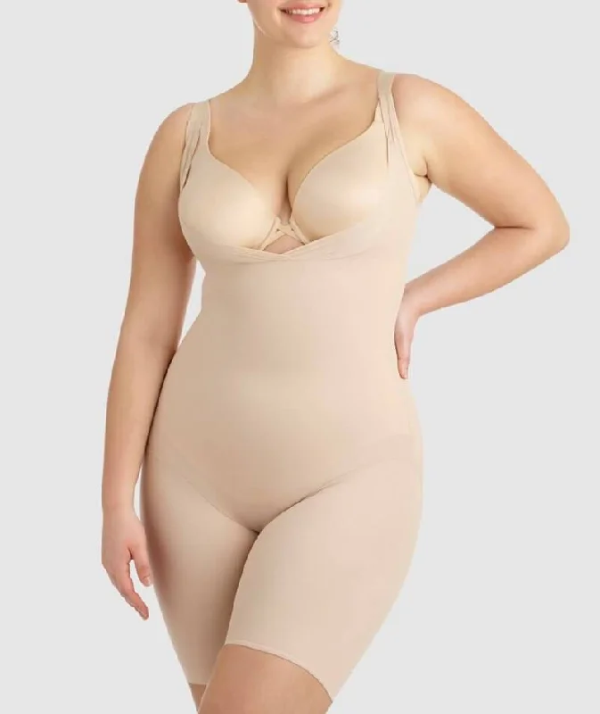 Miraclesuit Adjustable Fit Long Leg Singlette - Nude