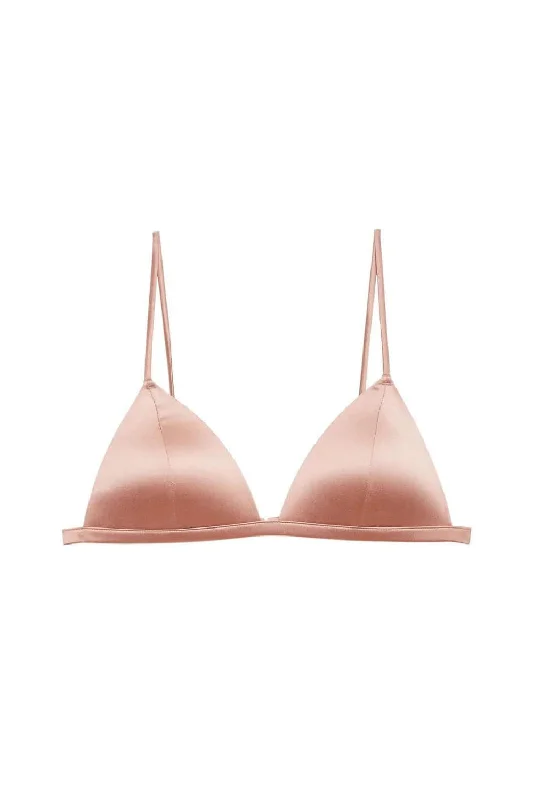 Molded Triangle Bra in Tan