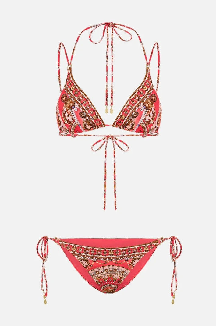 Multi Strap Tri Ring Bikini in Shell Games