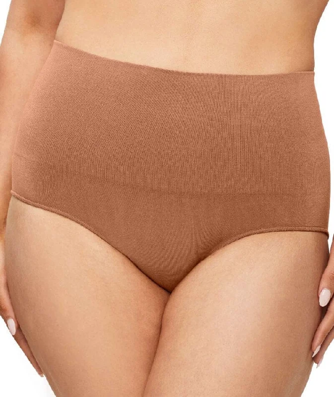 Nancy Ganz Bamboo Essentials Waisted Brief - Cocoa