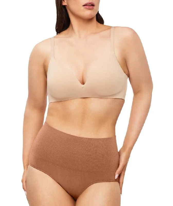 Nancy Ganz Bamboo Essentials Waisted Brief - Cocoa