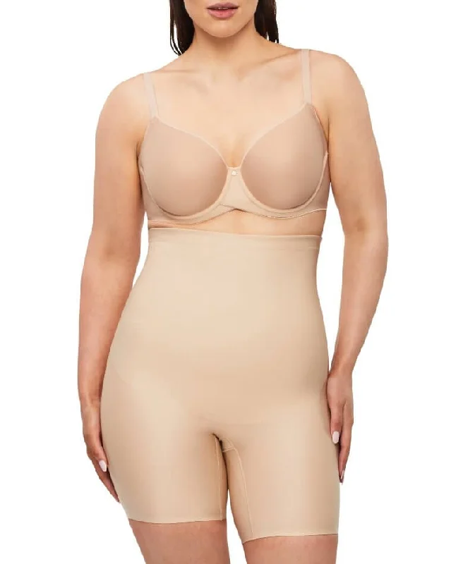 Nancy Ganz X-Factor High Waisted Thigh Shaper Short - Warm Taupe