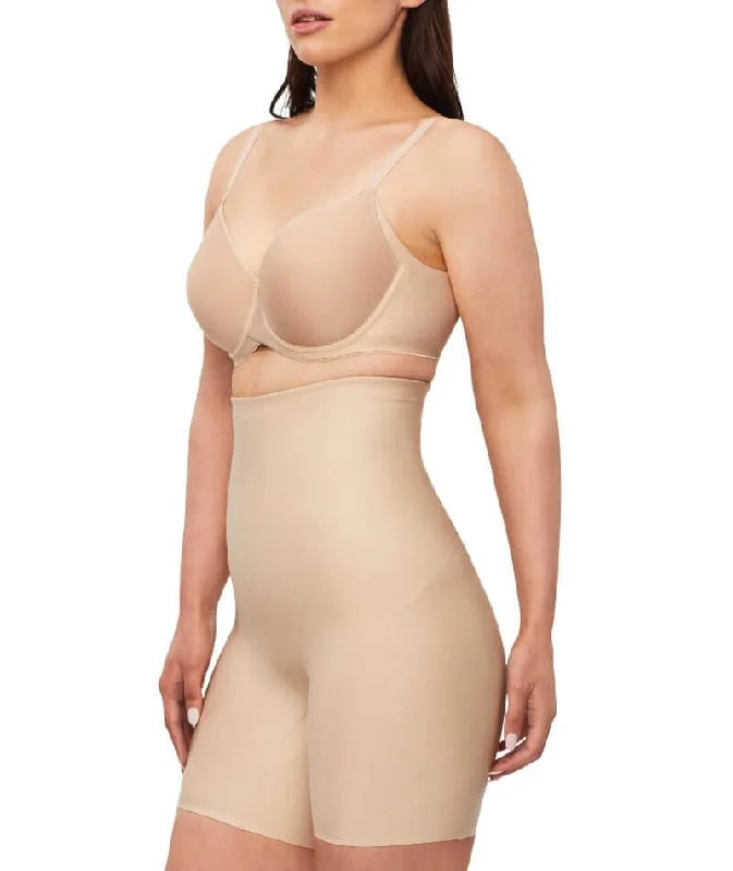 Nancy Ganz X-Factor High Waisted Thigh Shaper Short - Warm Taupe