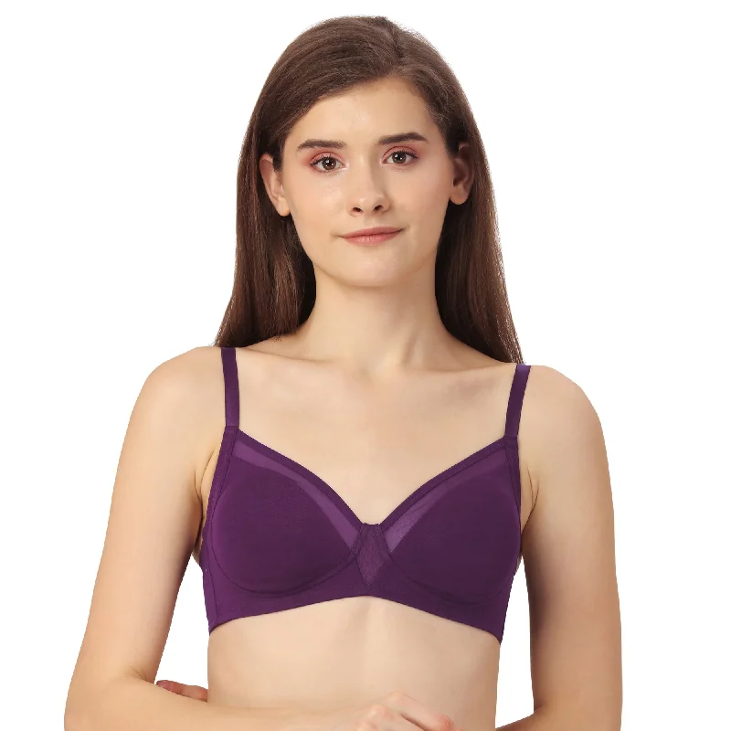 Non Padded Non Wired Medium Coverage Cotton Spandex Bra CB-340