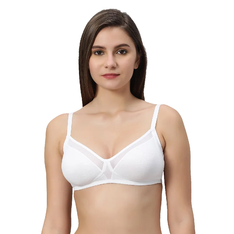 Non Padded Non Wired Medium Coverage Cotton Spandex Bra CB-340