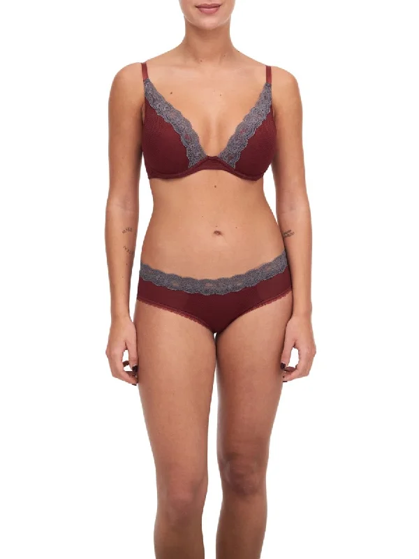 Brooklyn Plunge Bra - Fig/Chestnut