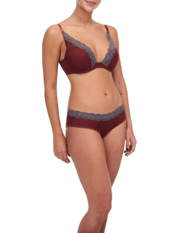 Brooklyn Plunge Bra - Fig/Chestnut